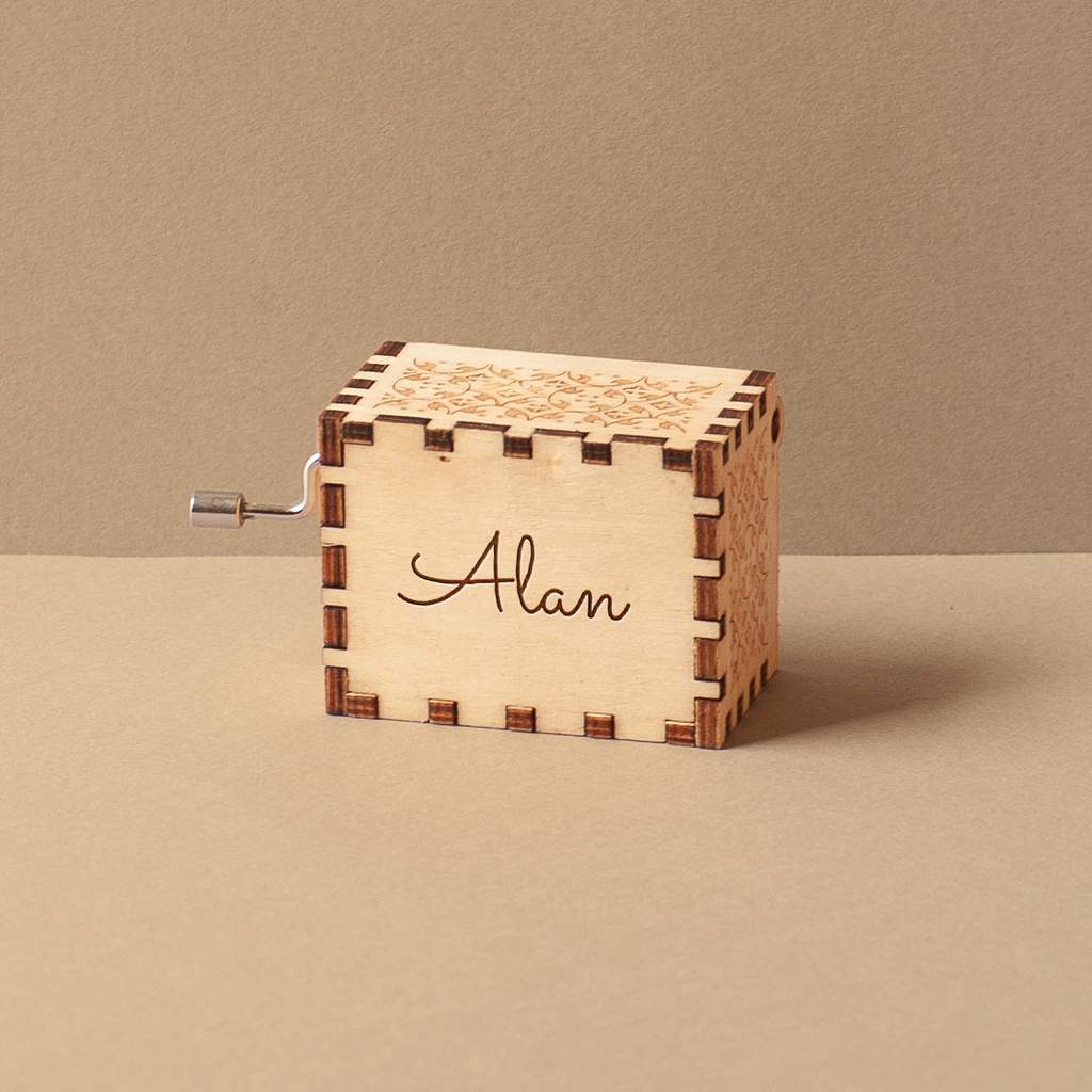 Wedding Wooden Music Box With Plane And Heart